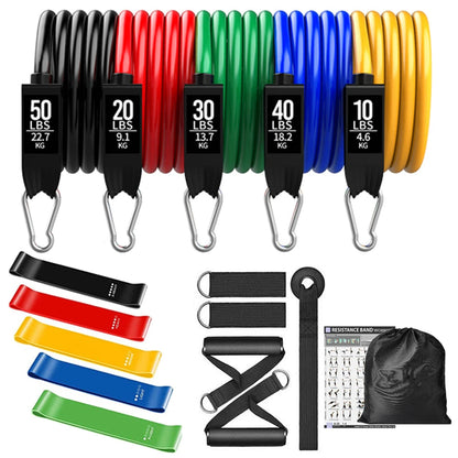 250Lb Resistance Bands Set Fitness Workout Gym Pull Rope Yoga Latex Tube Sports Elastic Booty Band Equipment for Home Gym Weight