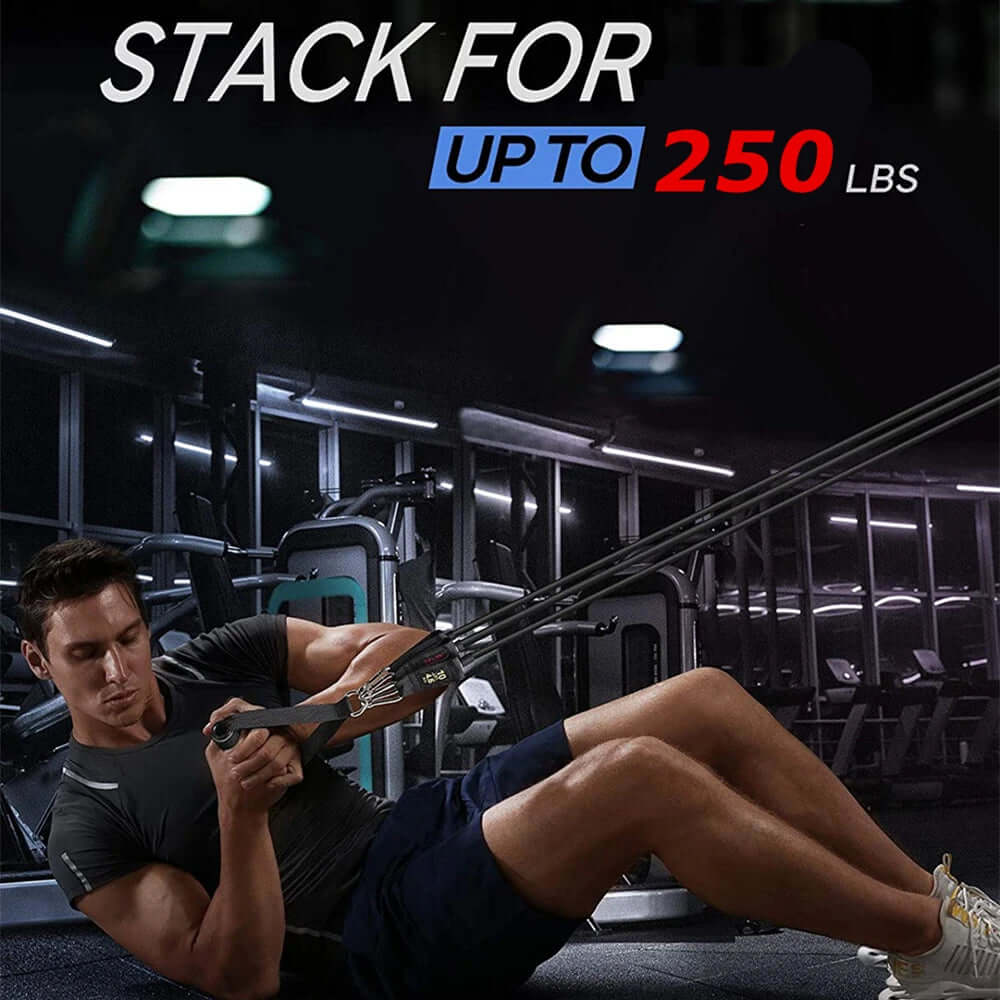 250Lb Resistance Bands Set Fitness Workout Gym Pull Rope Yoga Latex Tube Sports Elastic Booty Band Equipment for Home Gym Weight