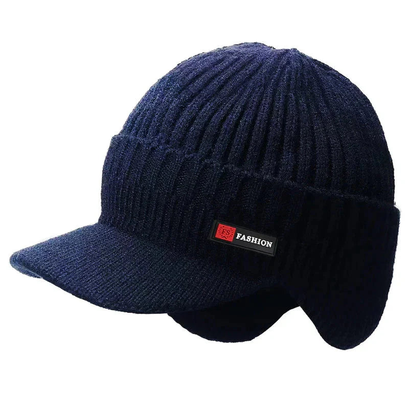 men winter hat with ear protection