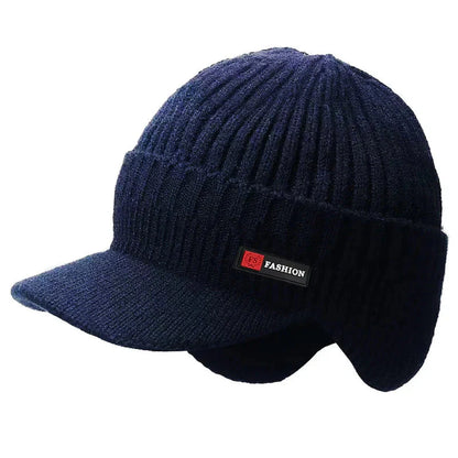 men winter hat with ear protection