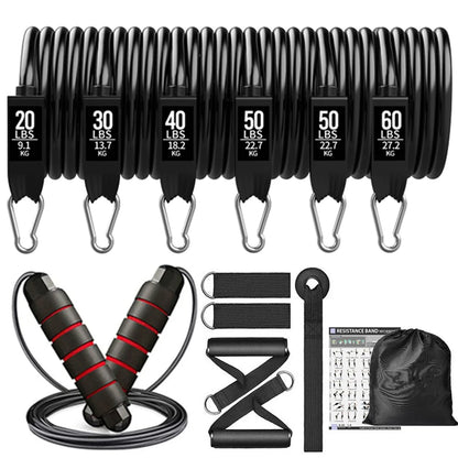 250Lb Resistance Bands Set Fitness Workout Gym Pull Rope Yoga Latex Tube Sports Elastic Booty Band Equipment for Home Gym Weight