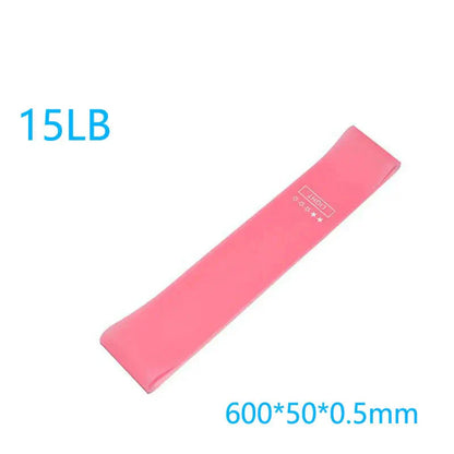 Elastic Resistance Bands Set for Yoga, Pilates, and Strength Training - 5-Pack com faixa elástica rosa de 30LB.