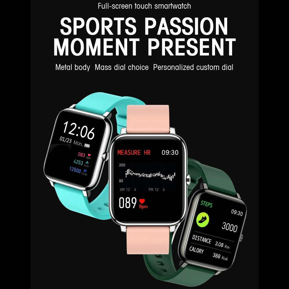 Smart watch fitness tracker com dial personalizado e configuração de mostradores em aplicativo HeroBand III.