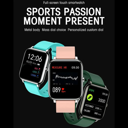 Smart watch fitness tracker com dial personalizado e configuração de mostradores em aplicativo HeroBand III.