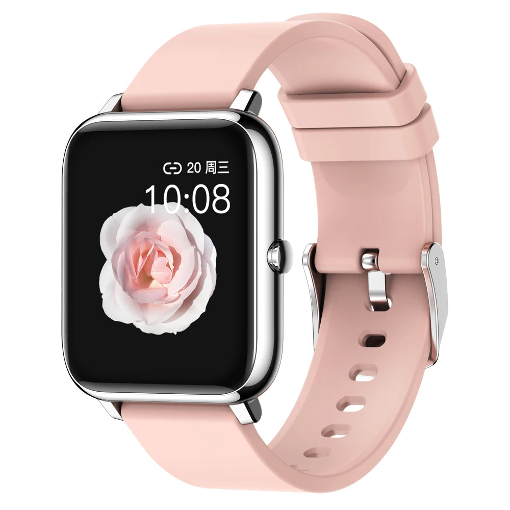 Smart watch fitness tracker com dial personalizado e configuração de mostradores em aplicativo HeroBand III.