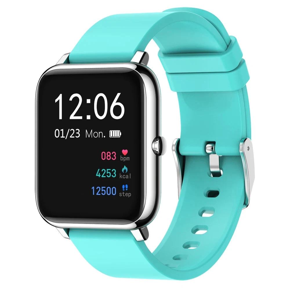 Smart watch fitness tracker com dial personalizado e configuração de mostradores em aplicativo HeroBand III.