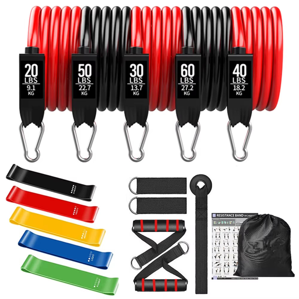 250Lb Resistance Bands Set Fitness Workout Gym Pull Rope Yoga Latex Tube Sports Elastic Booty Band Equipment for Home Gym Weight
