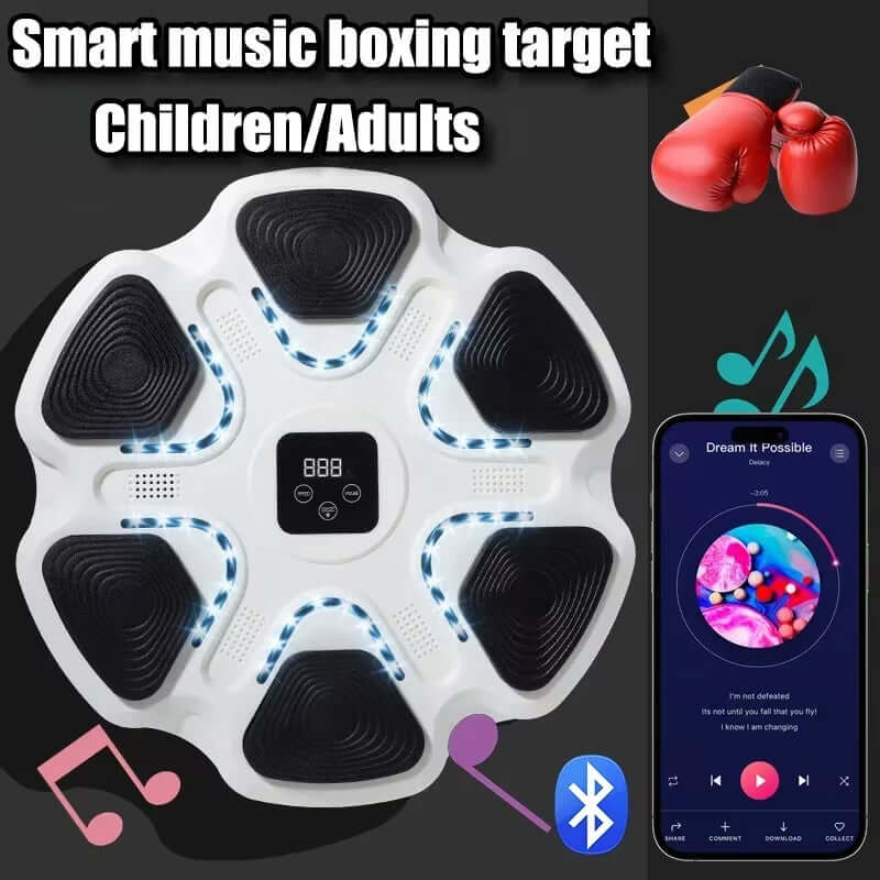 New Smart Music Boxing Machine Adult/Children Sports Fitness Boxing Trainer Home Exercise Response Training Boxing Wall Target