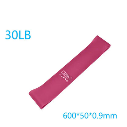 Elastic Resistance Bands Set for Yoga, Pilates, and Strength Training - 5-Pack com faixa elástica rosa de 30LB.