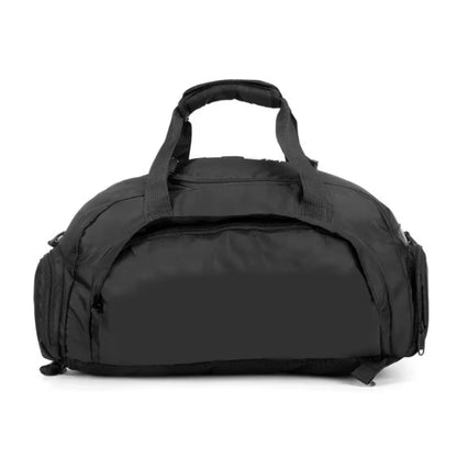 Mala de ginásio impermeável T60 em preto com letras azuis, ideal para treino e viagem. Mala de ginásio impermeável T60 em preto com letras azuis, ideal para treino e viagem.