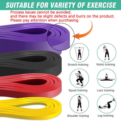 Cinta amarela de resistência de 8-15 lbs (2.5-7 kg) do conjunto de resistance bands set.