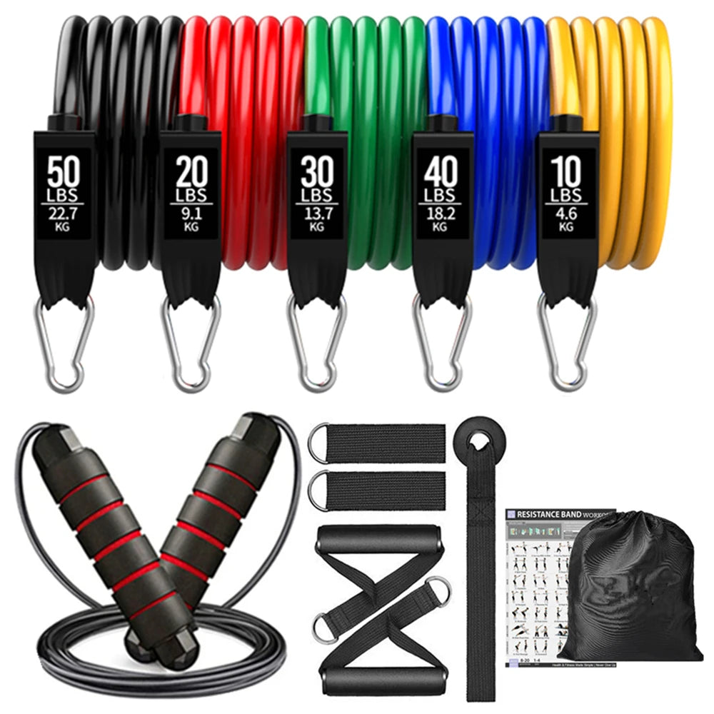 250Lb Resistance Bands Set Fitness Workout Gym Pull Rope Yoga Latex Tube Sports Elastic Booty Band Equipment for Home Gym Weight