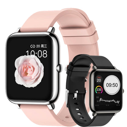 Smart watch fitness tracker com dial personalizado e configuração de mostradores em aplicativo HeroBand III.