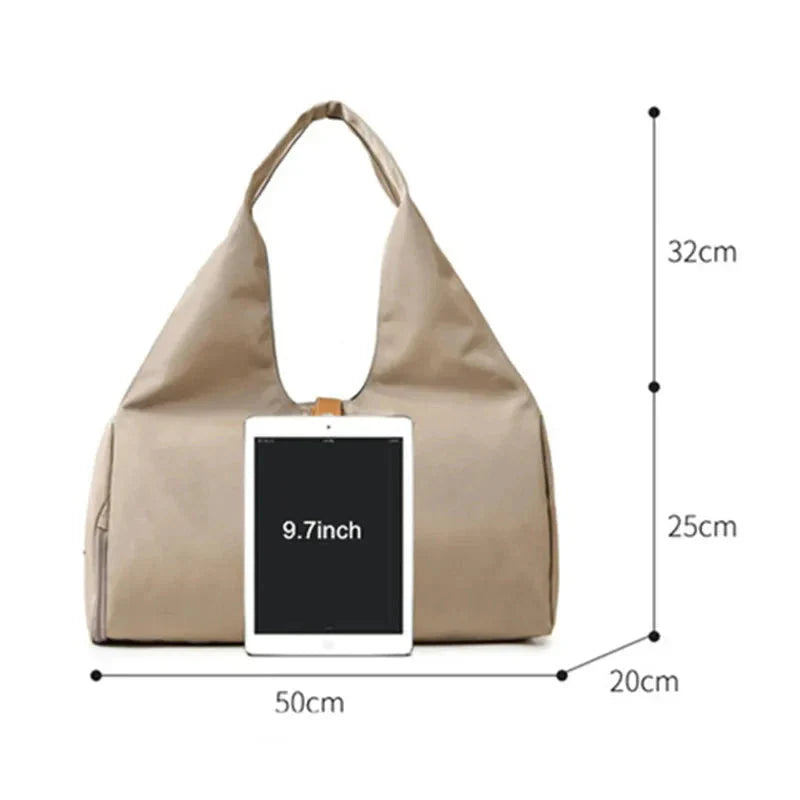 Mulher bolsa desportiva multiuso, impermeável, ideal para fitness e viagens - women sports gym travel bag.