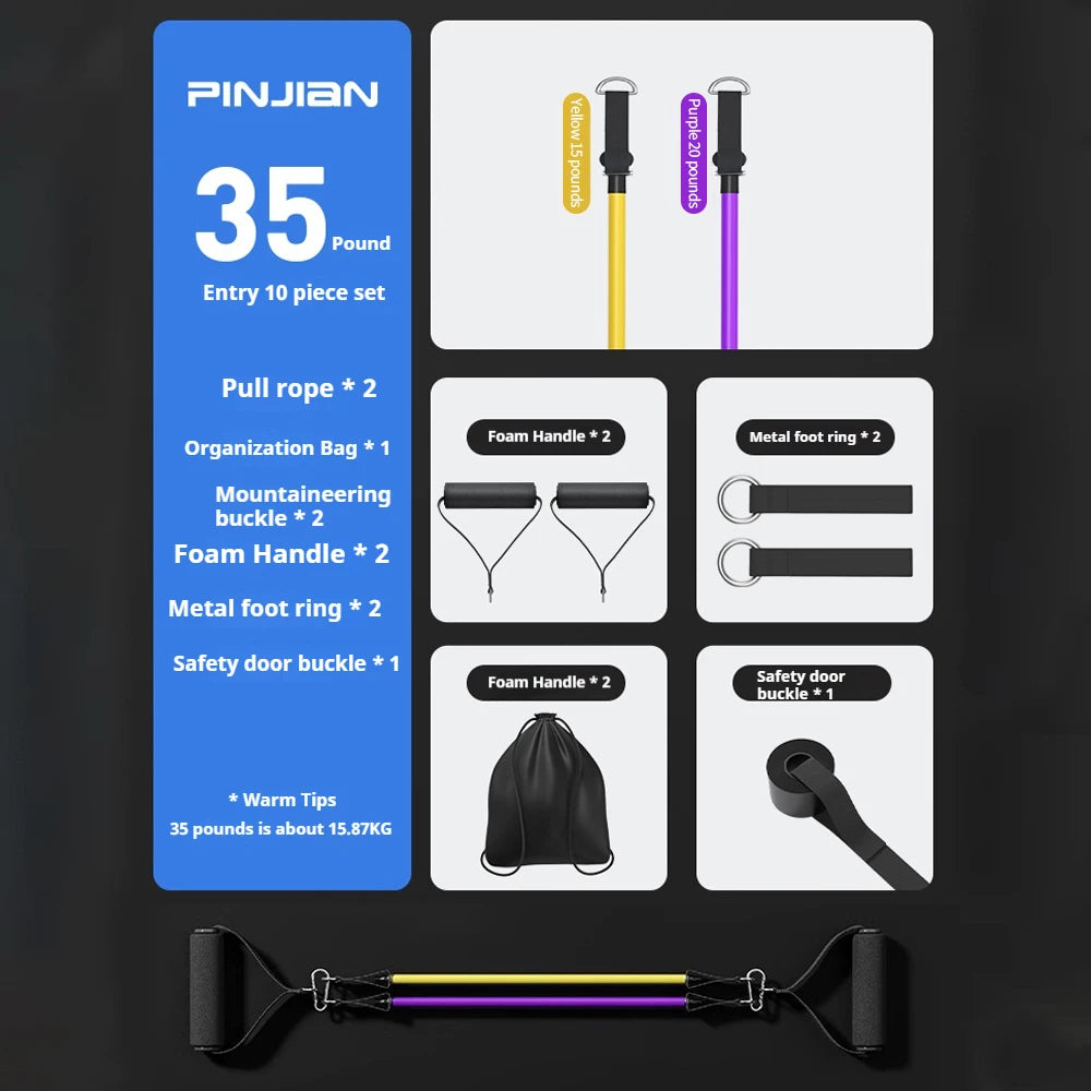 “resistance bands set for muscle training and home workout”