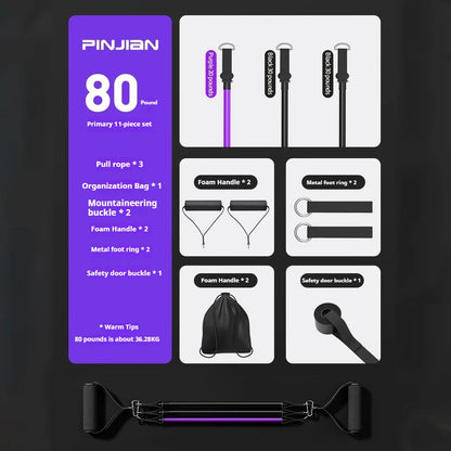 “resistance bands set for muscle training and home workout”