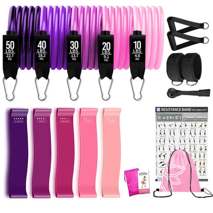 250Lb Resistance Bands Set Fitness Workout Gym Pull Rope Yoga Latex Tube Sports Elastic Booty Band Equipment for Home Gym Weight
