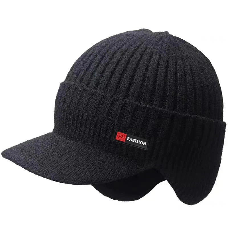 men winter hat with ear protection