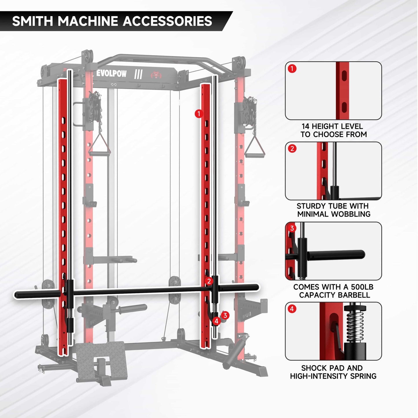 EVOLPOW M2D Brute All-In-One Smith Machine Home Gym