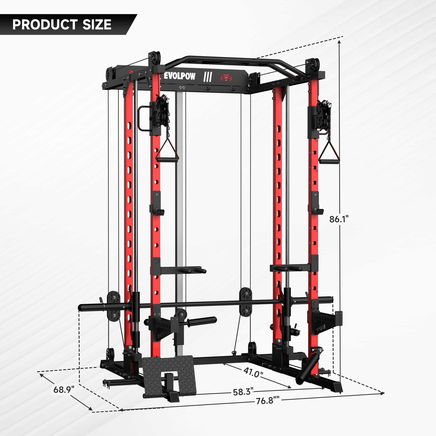 EVOLPOW M2D Brute All-In-One Smith Machine Home Gym