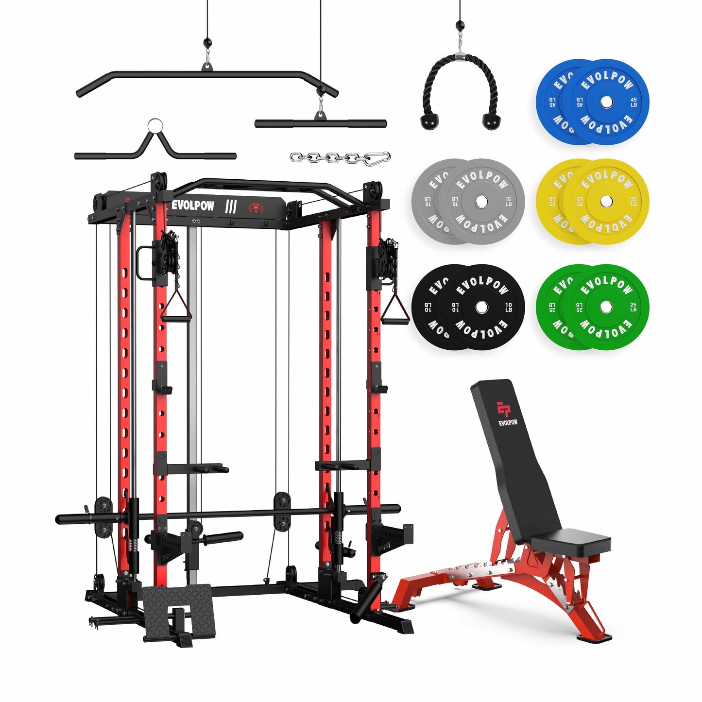 EVOLPOW M2D Brute All-In-One Smith Machine Home Gym