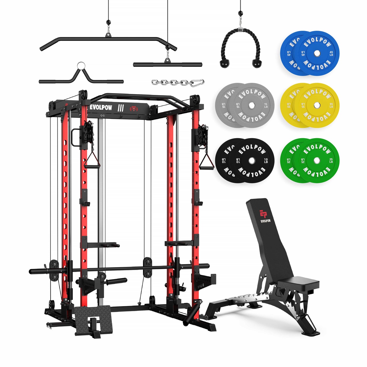EVOLPOW M2D Brute All-In-One Smith Machine Home Gym