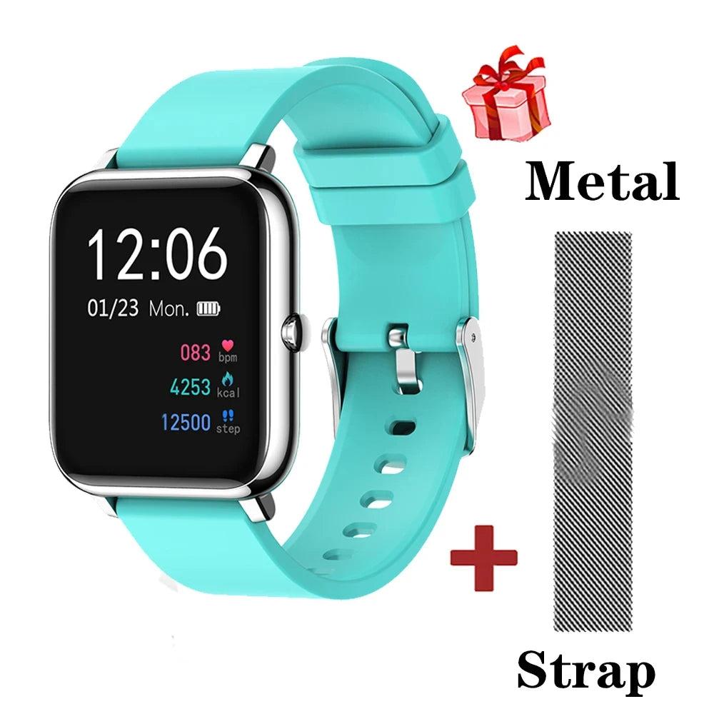 Smart watch fitness tracker com dial personalizado e configuração de mostradores em aplicativo HeroBand III.