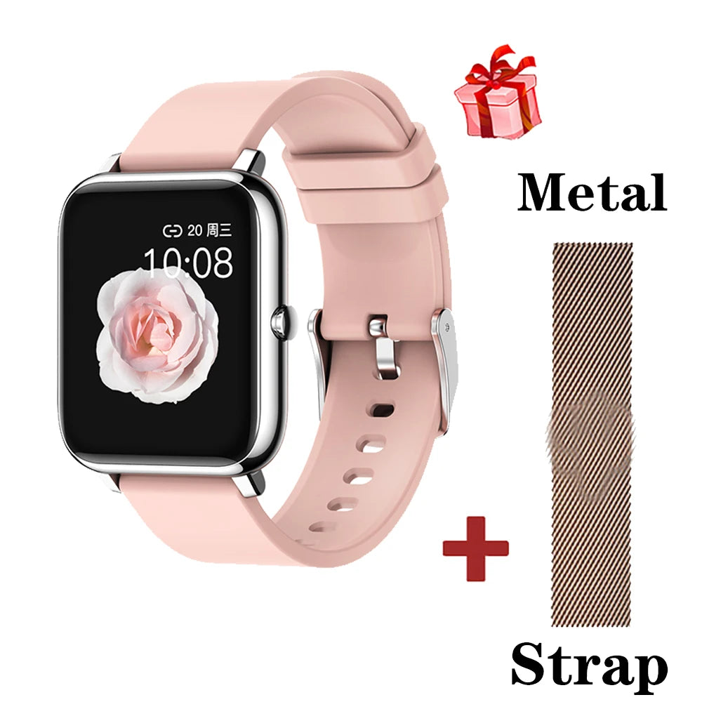 Smart watch fitness tracker com dial personalizado e configuração de mostradores em aplicativo HeroBand III.