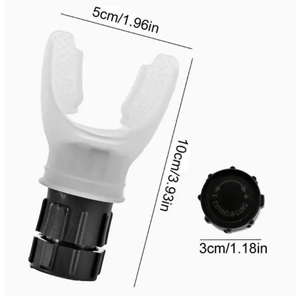 Dispositivo de treino respiratório com resistência ajustável, lung trainer com design ergonómico em silicone.