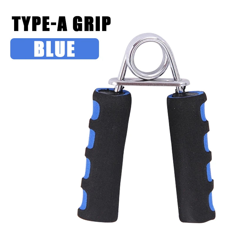 Hand Grip Ajustável 5-60kg com Contador em cor azul, ideal para treino de força das mãos e antebraços.