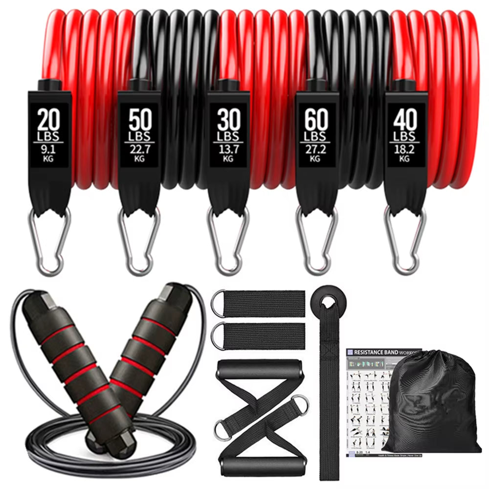 250Lb Resistance Bands Set Fitness Workout Gym Pull Rope Yoga Latex Tube Sports Elastic Booty Band Equipment for Home Gym Weight