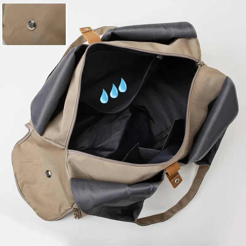 Mulher bolsa desportiva multiuso, impermeável, ideal para fitness e viagens - women sports gym travel bag.