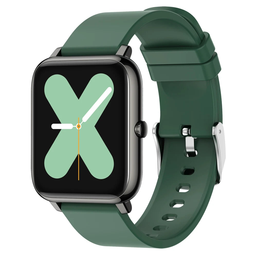 Smart watch fitness tracker com dial personalizado e configuração de mostradores em aplicativo HeroBand III.