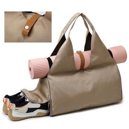 Mulher bolsa desportiva multiuso, impermeável, ideal para fitness e viagens - women sports gym travel bag.