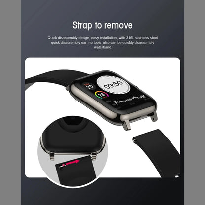 Smart watch fitness tracker com dial personalizado e configuração de mostradores em aplicativo HeroBand III.