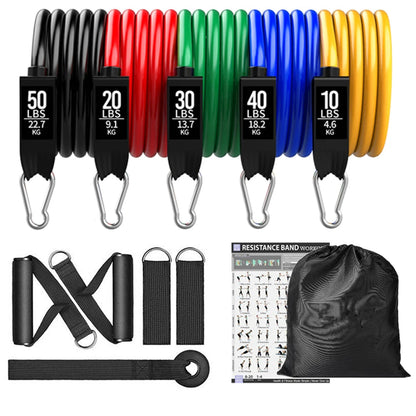 250Lb Resistance Bands Set Fitness Workout Gym Pull Rope Yoga Latex Tube Sports Elastic Booty Band Equipment for Home Gym Weight